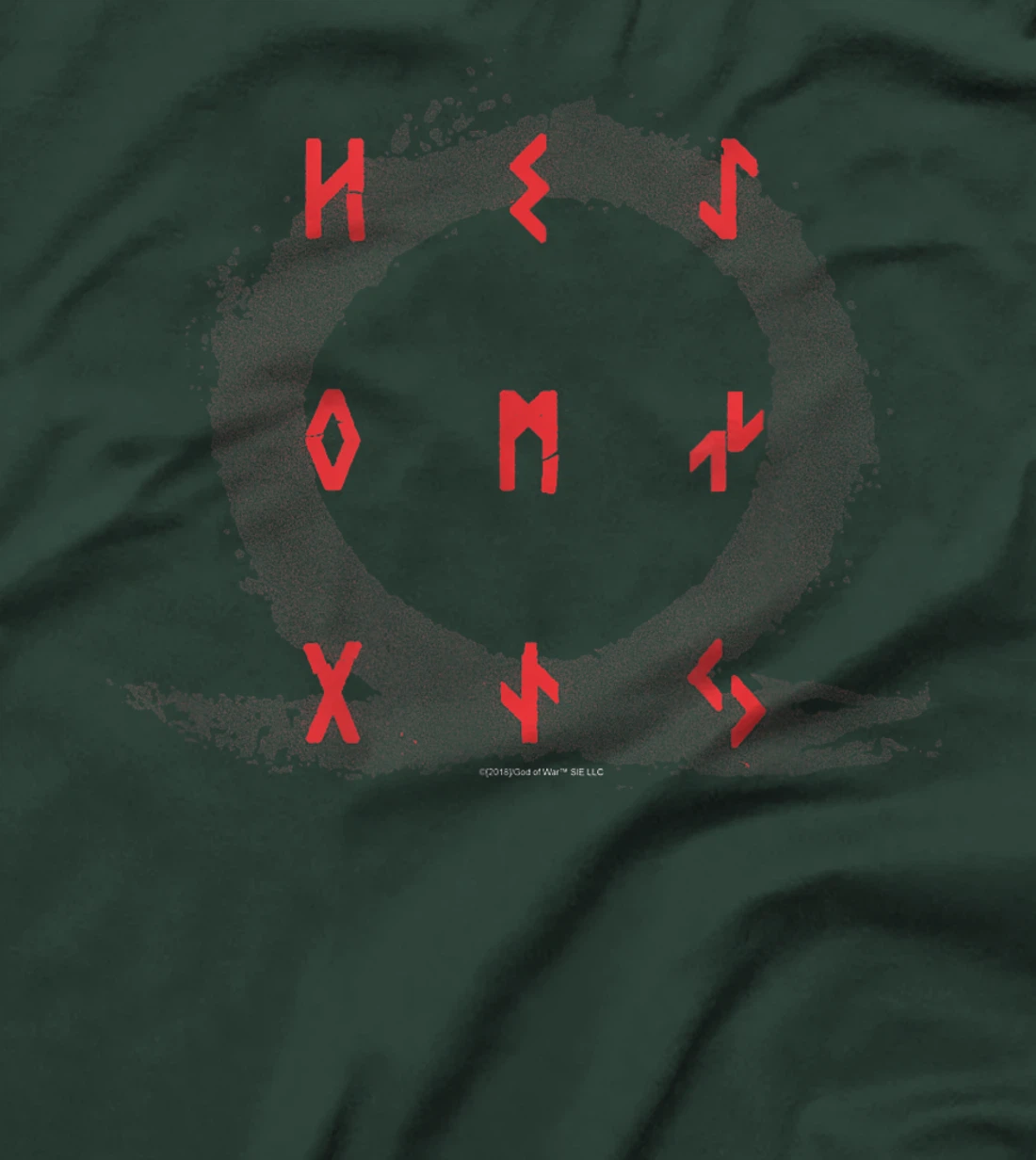 God of War Red Icon with Runes T-shirt T-Shirt