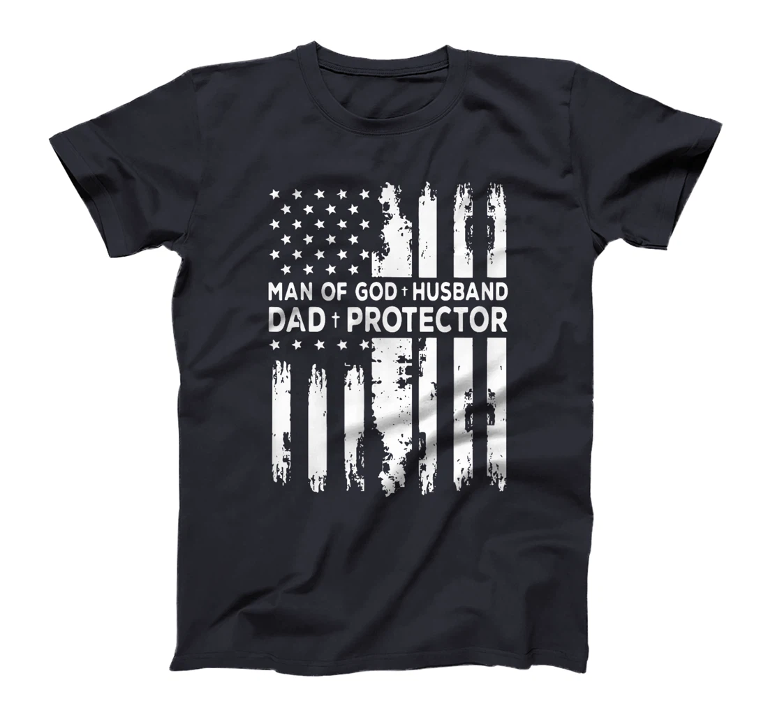 Jesus God Religious Man of God Husband Dad Protector T-Shirt