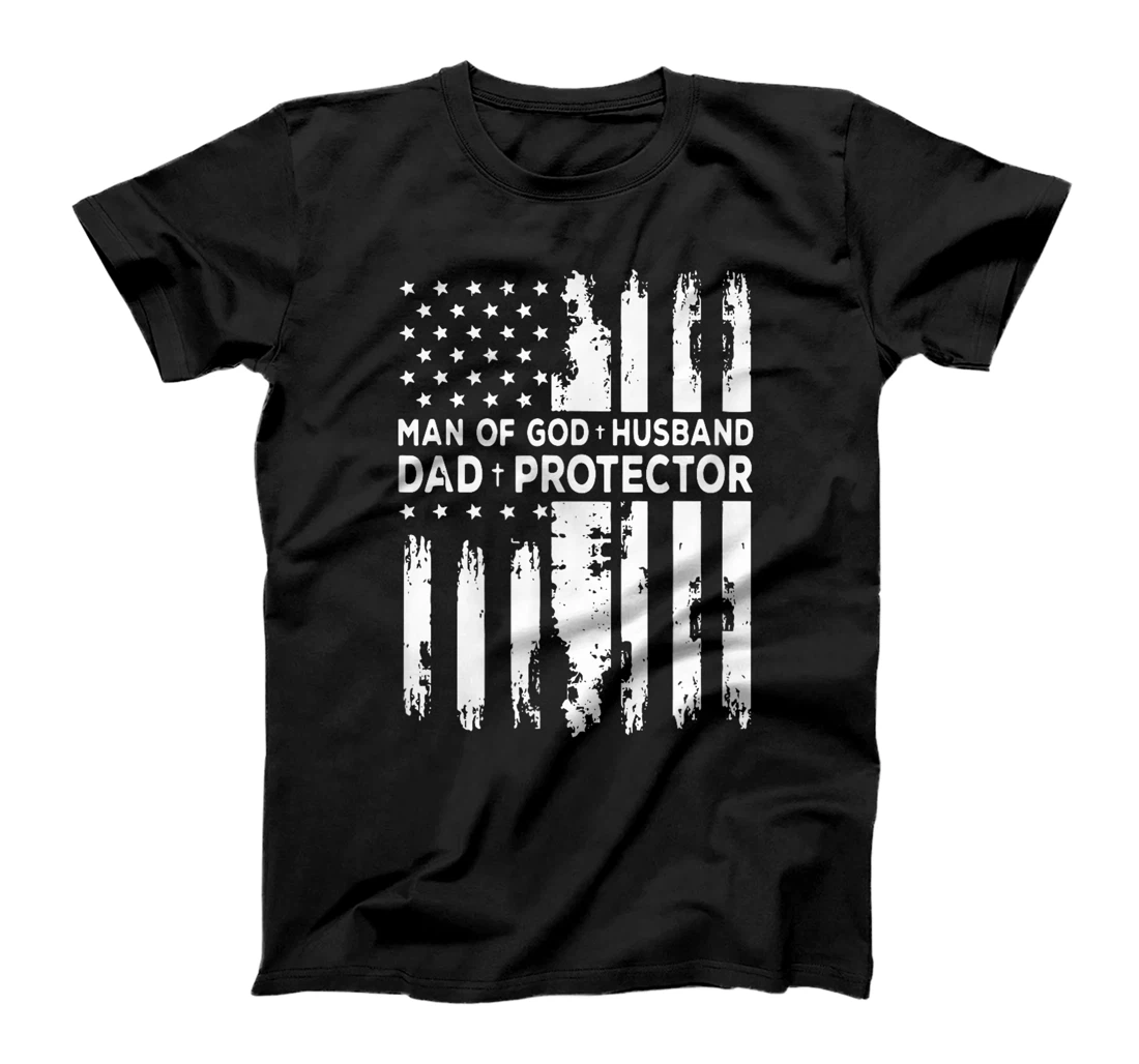 Jesus God Religious Man of God Husband Dad Protector T-Shirt