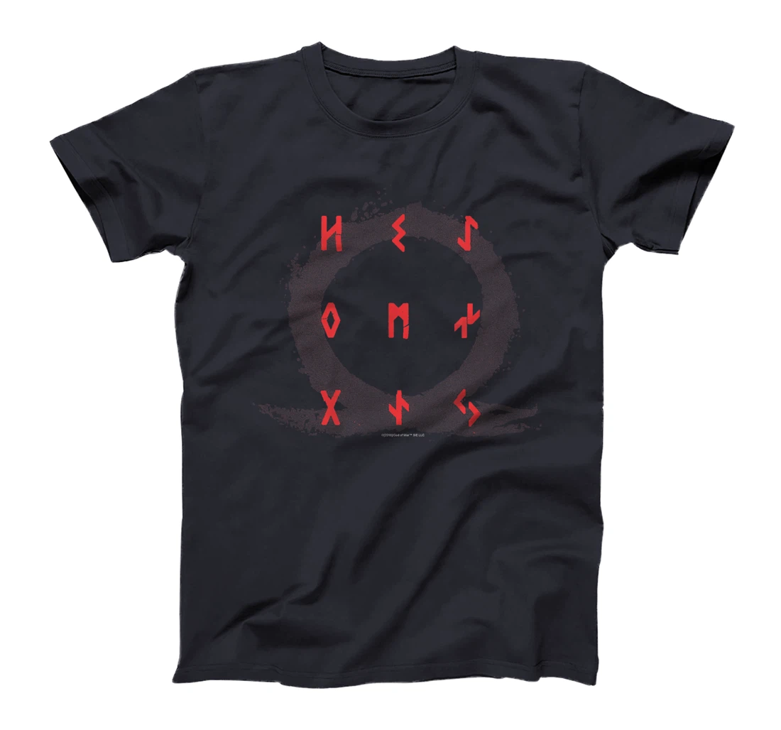 God of War Red Icon with Runes T-shirt T-Shirt