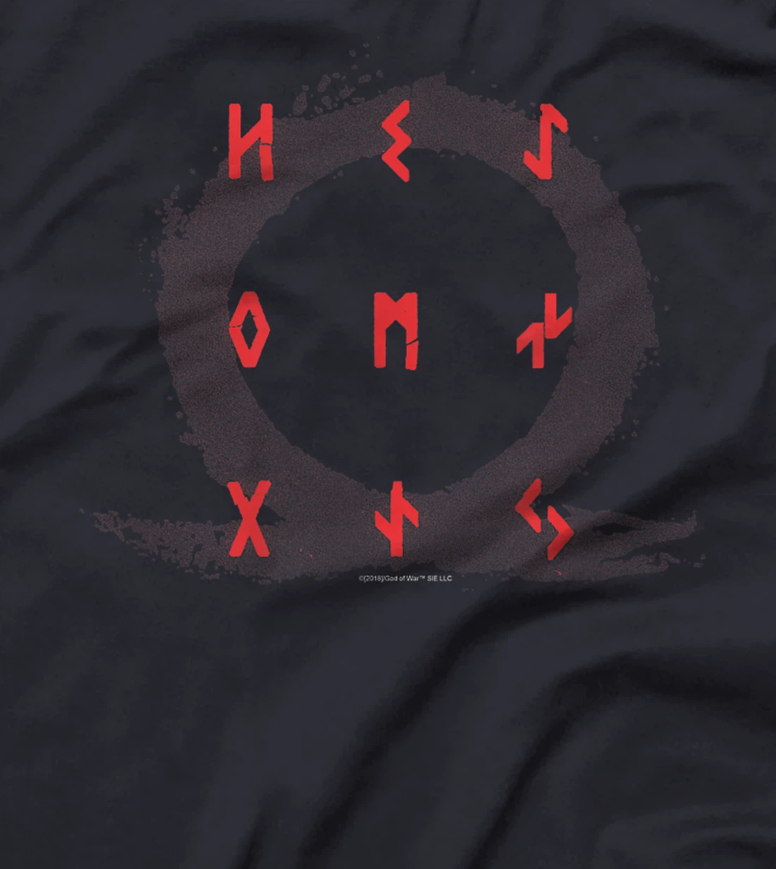 God of War Red Icon with Runes T-shirt T-Shirt