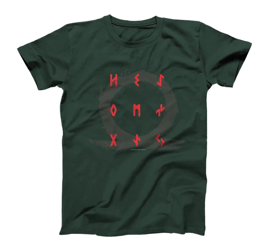 God of War Red Icon with Runes T-shirt T-Shirt