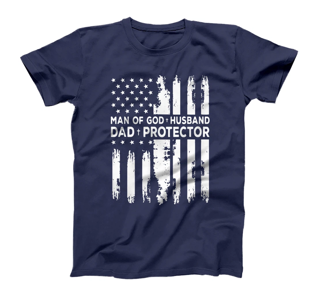 Jesus God Religious Man of God Husband Dad Protector T-Shirt