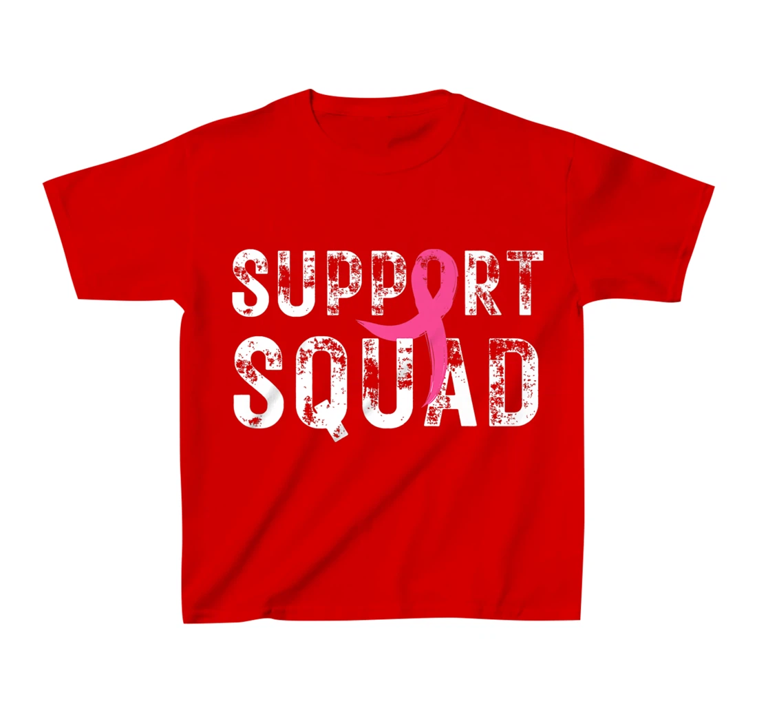 Breast Cancer Warrior Support Squad Breast Cancer Awareness T-Shirt, Kid T-Shirt and Women T-Shirt