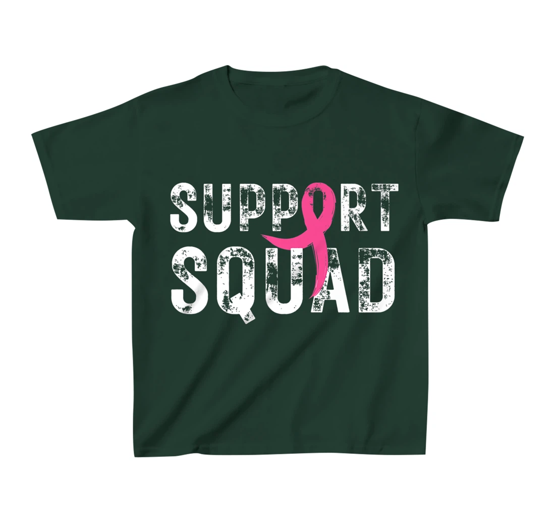 Breast Cancer Warrior Support Squad Breast Cancer Awareness T-Shirt, Kid T-Shirt and Women T-Shirt