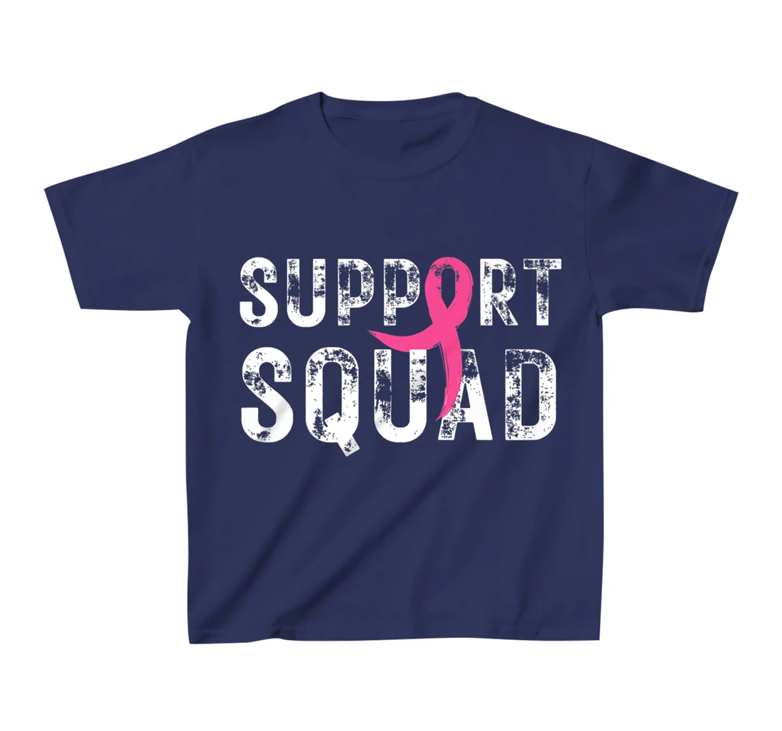 Breast Cancer Warrior Support Squad Breast Cancer Awareness T-Shirt, Kid T-Shirt and Women T-Shirt
