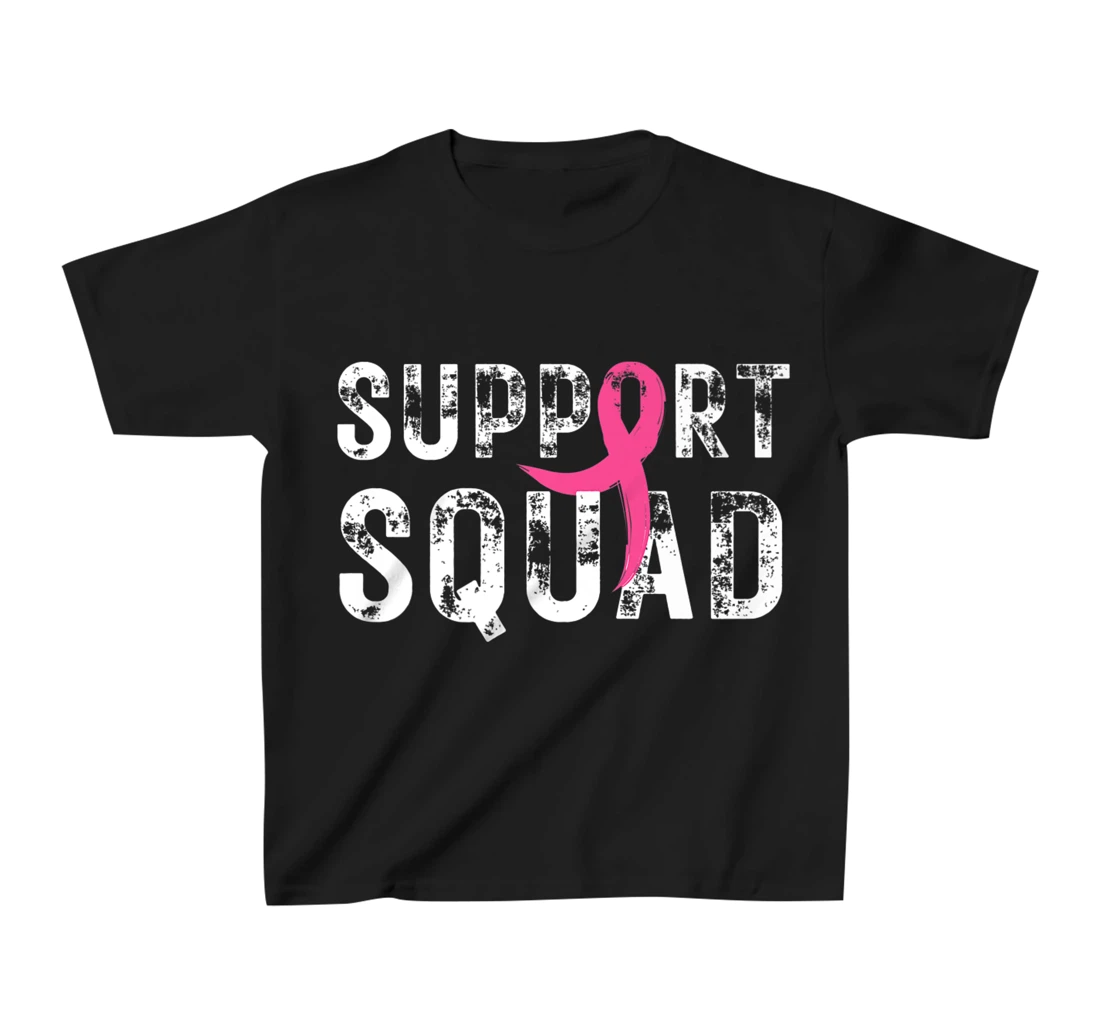 Breast Cancer Warrior Support Squad Breast Cancer Awareness T-Shirt, Kid T-Shirt and Women T-Shirt
