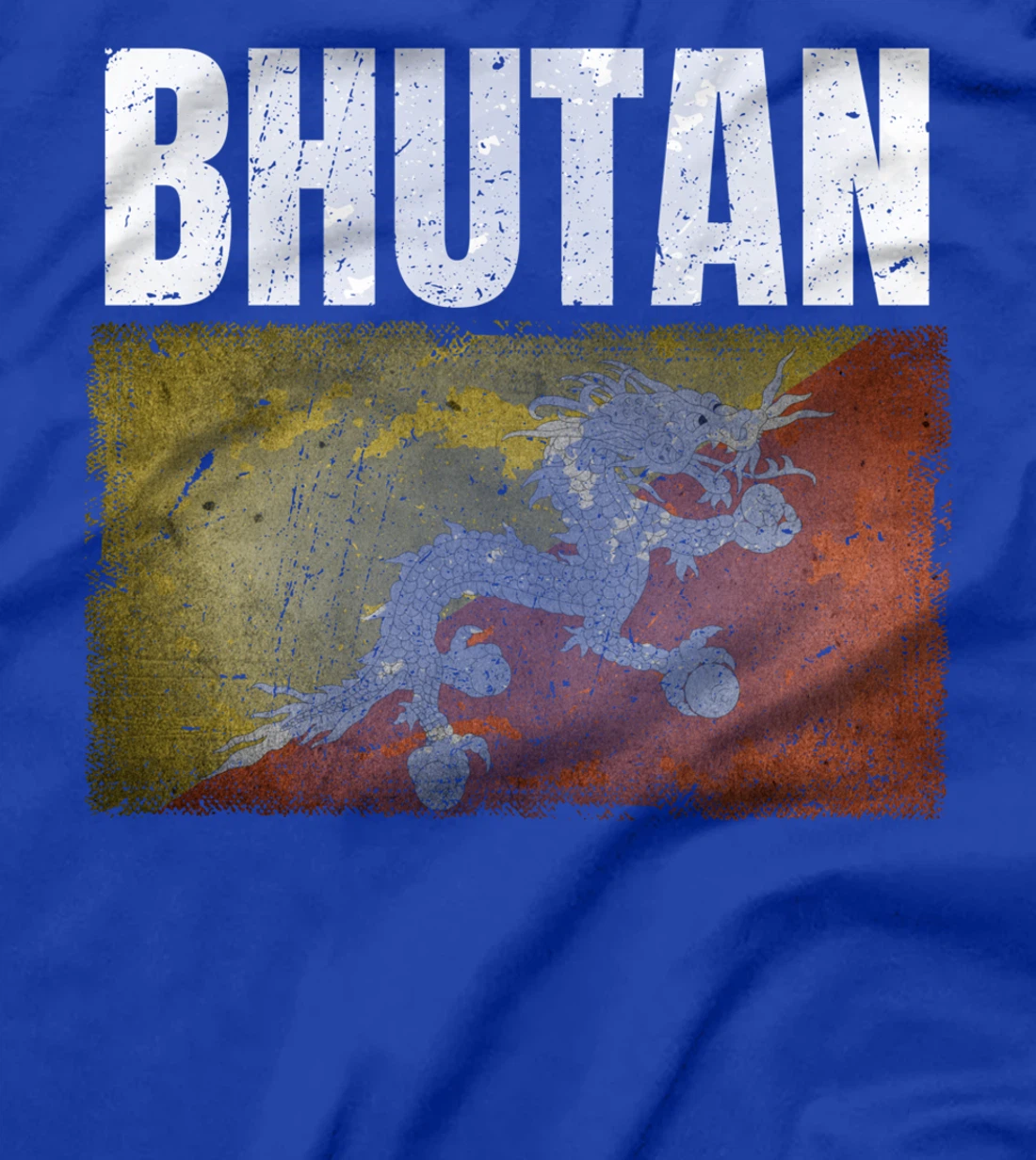 Distressed Bhutan Flag Graphic for Men Women Bhutanese T-Shirt