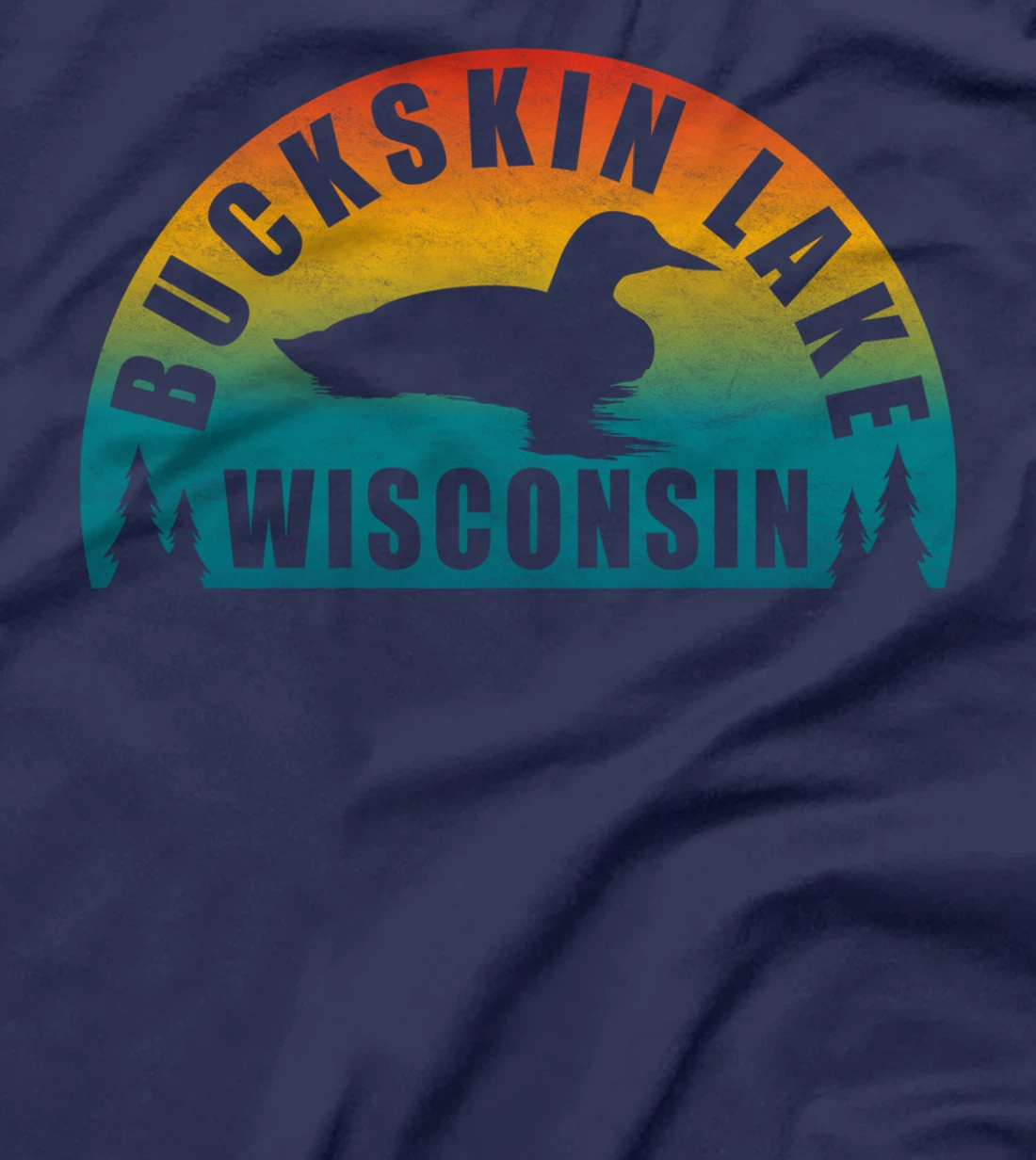 Buckskin Lake Northern Wisconsin Sunset Loon T-Shirt
