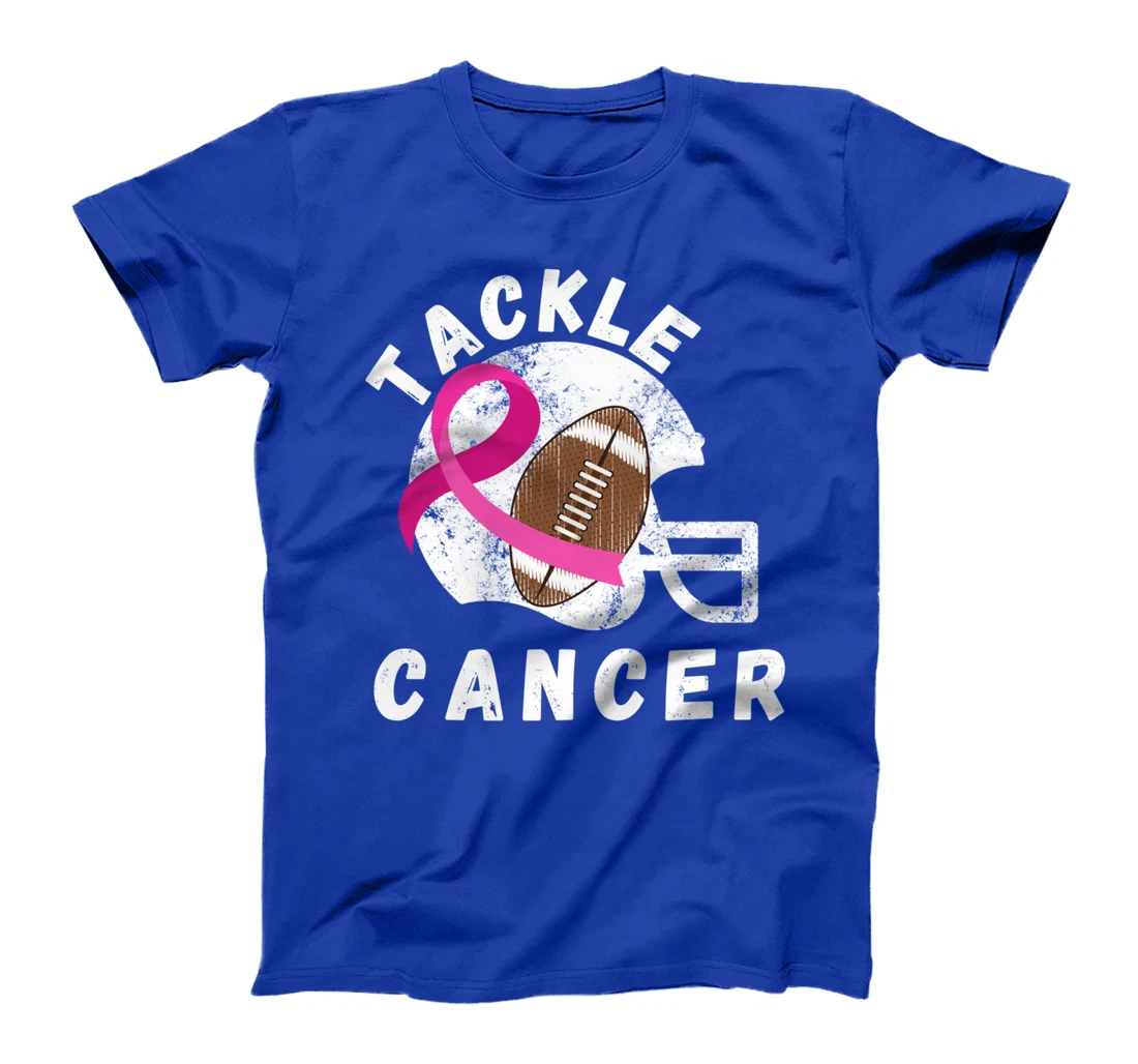 Tackle Breast Cancer Football Pink Ribbon Awareness T-Shirt
