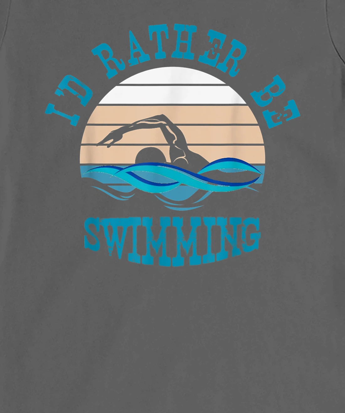 I'd Rather Be Swimming Funny Retro Vintage Swimmer T-Shirt, Women T-Shirt