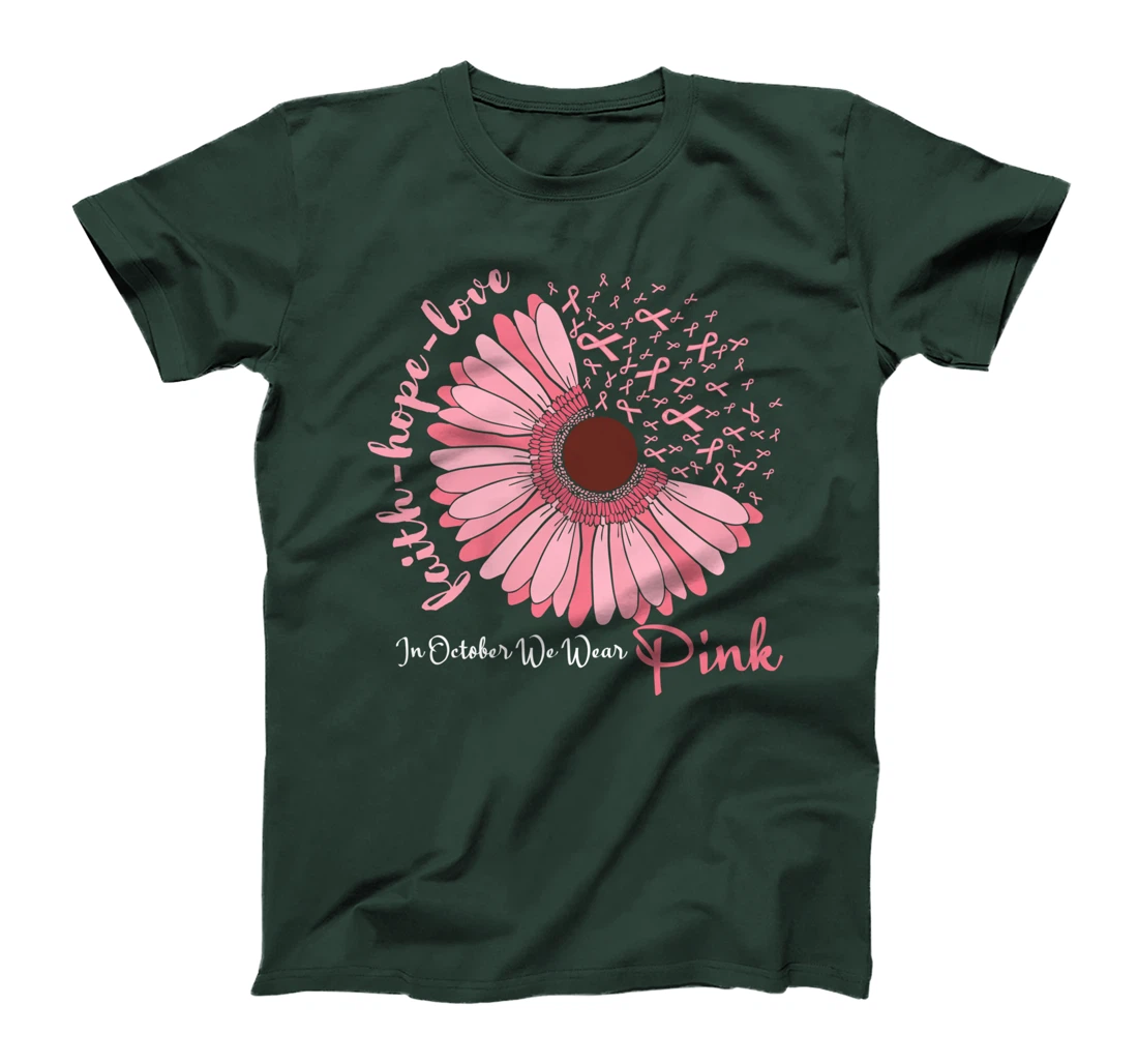 In October We Wear Pink Breast Cancer Awareness T-Shirt