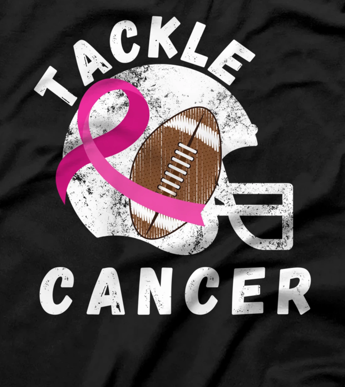 Tackle Breast Cancer Football Pink Ribbon Awareness T-Shirt
