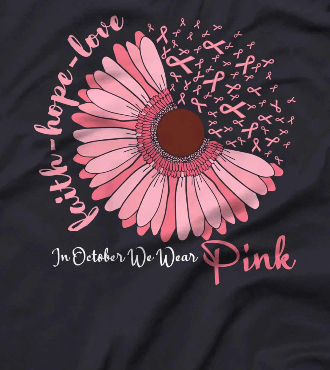 In October We Wear Pink Breast Cancer Awareness T-Shirt