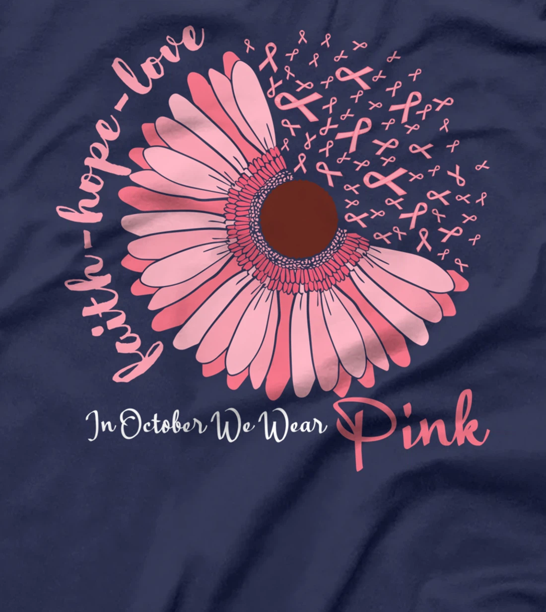 In October We Wear Pink Breast Cancer Awareness T-Shirt