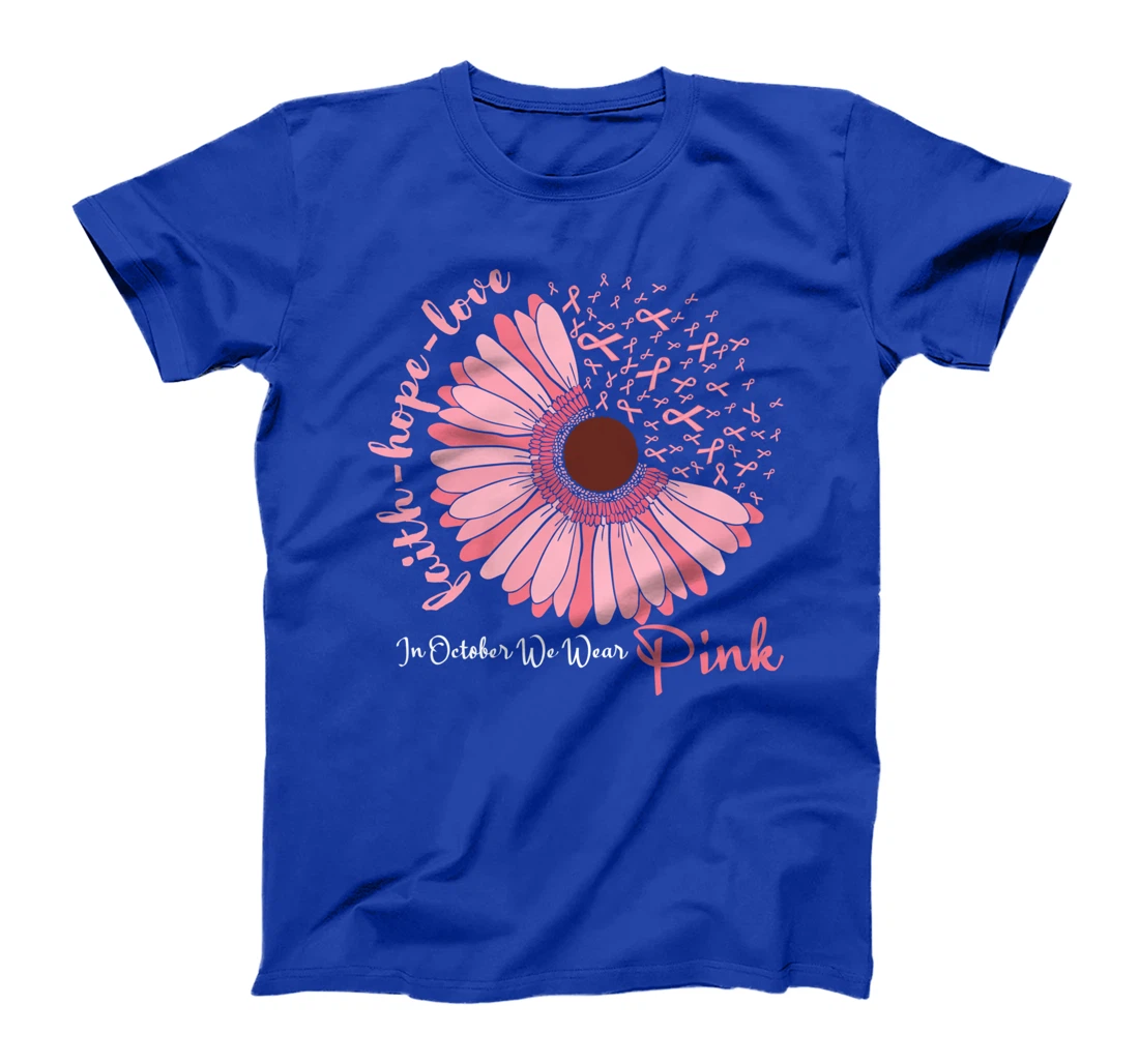 In October We Wear Pink Breast Cancer Awareness T-Shirt