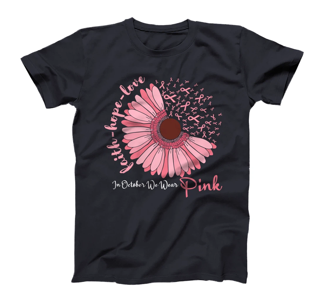 In October We Wear Pink Breast Cancer Awareness T-Shirt