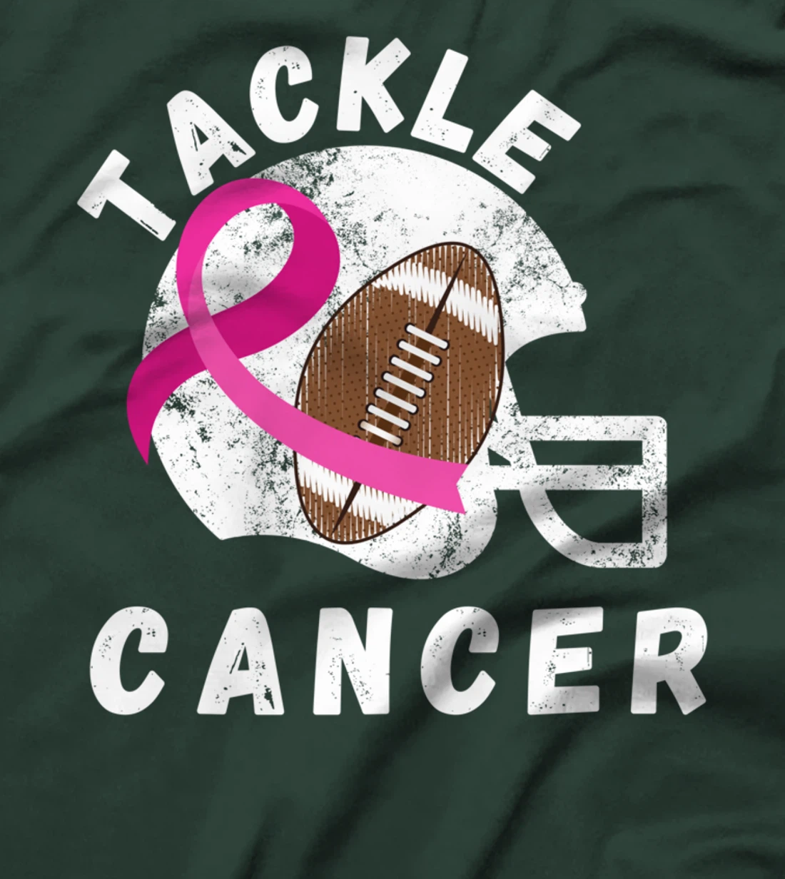 Tackle Breast Cancer Football Pink Ribbon Awareness T-Shirt