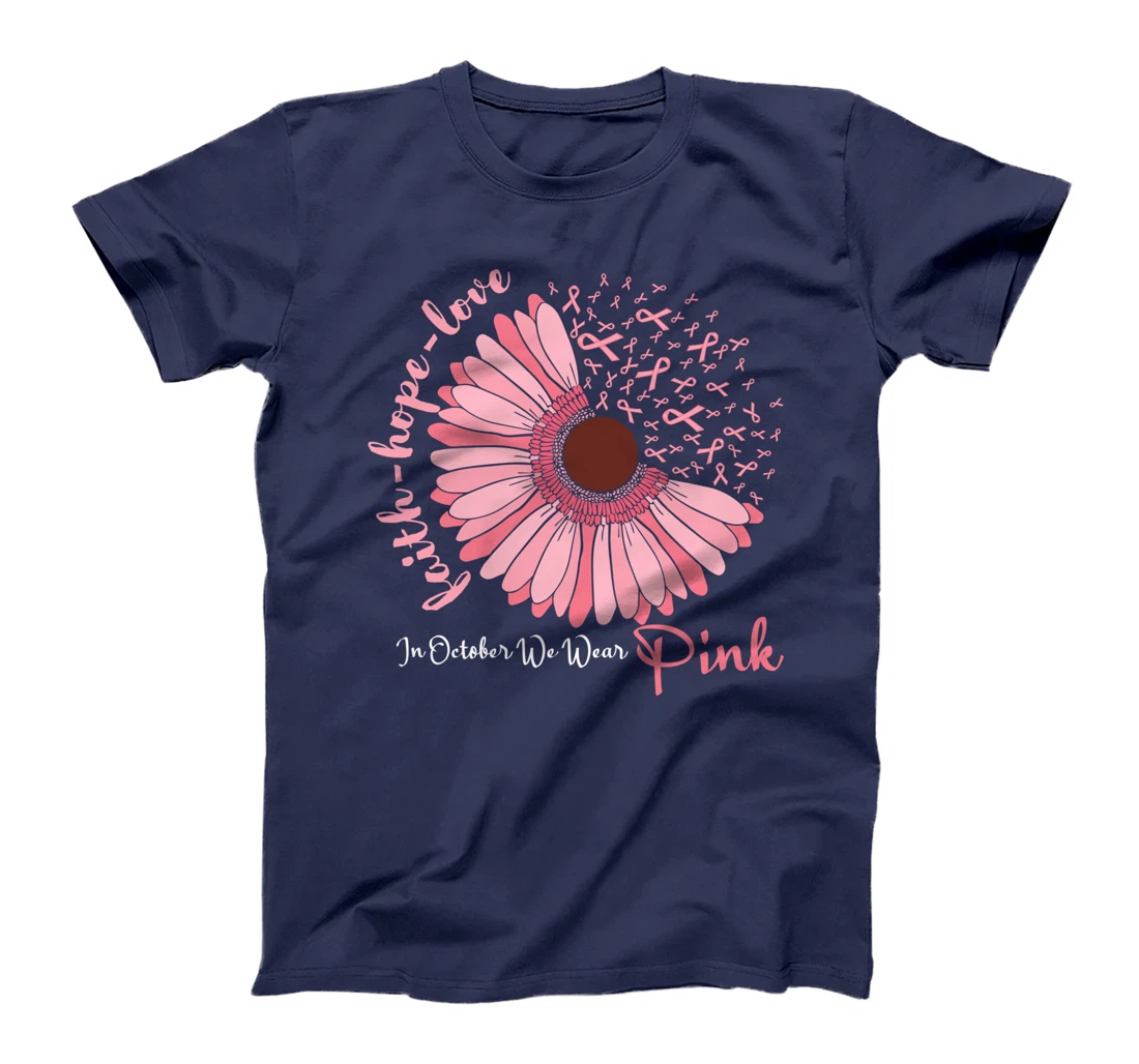 In October We Wear Pink Breast Cancer Awareness T-Shirt