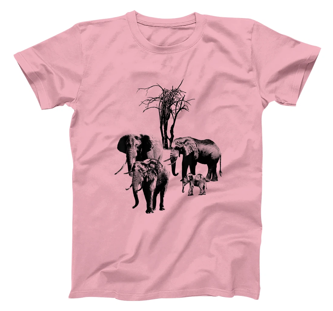 Womens Elephant with tree in Kenya T-Shirt, Kid T-Shirt and Women T-Shirt