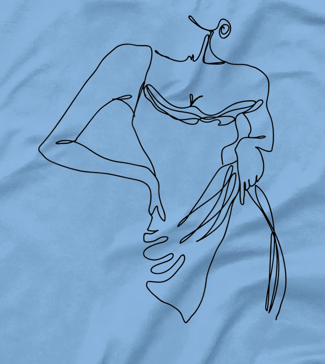 Womens Modern Line Art Woman Elegant Minimal Style Design T-Shirt, Women T-Shirt