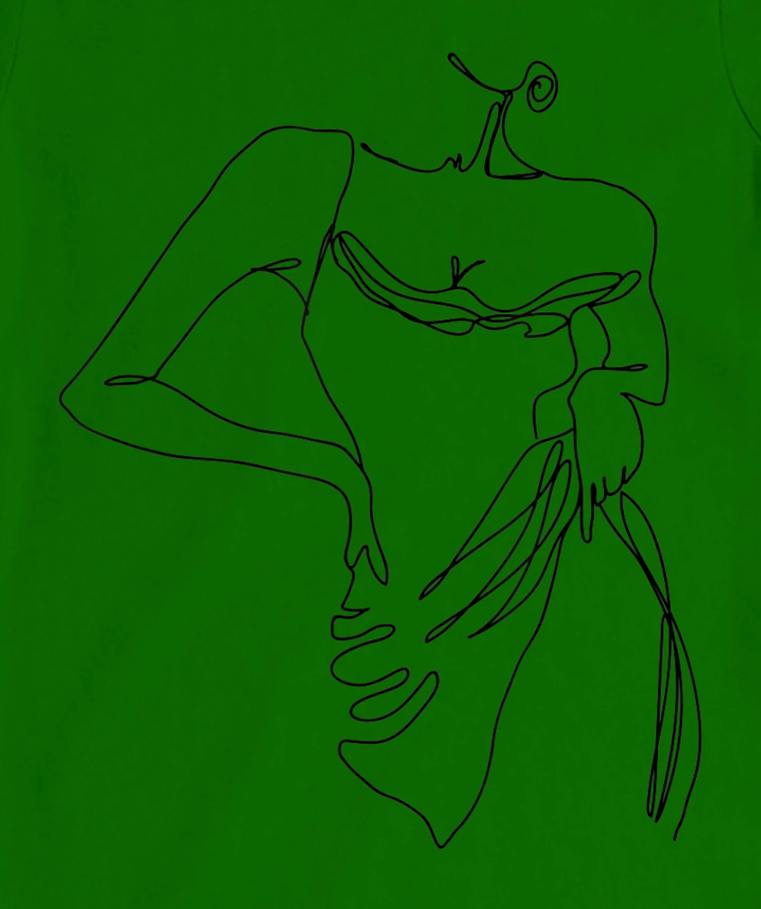 Womens Modern Line Art Woman Elegant Minimal Style Design T-Shirt, Women T-Shirt