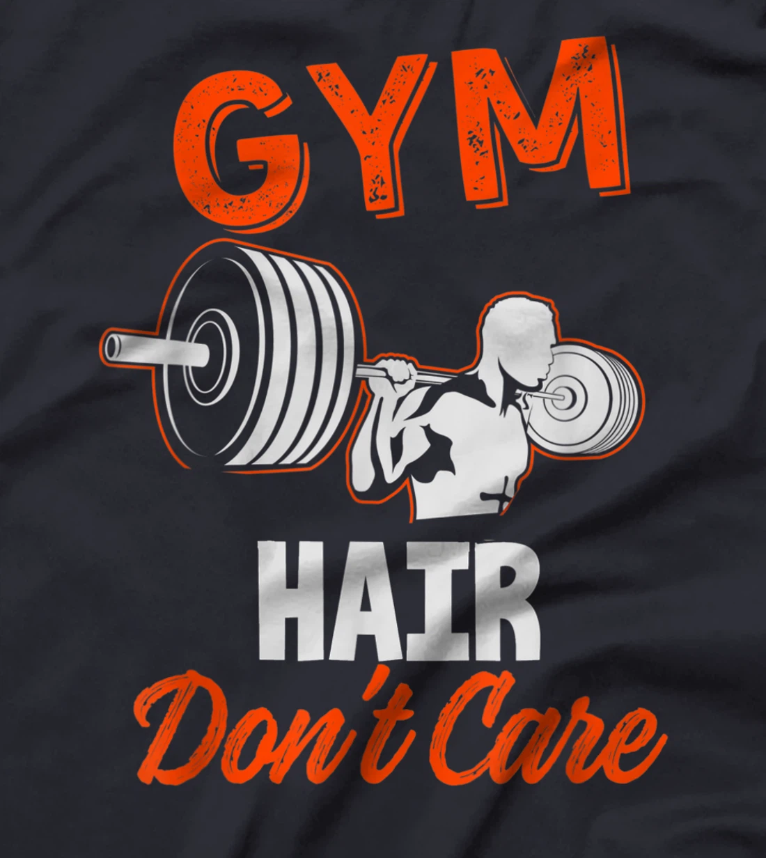 Gym Hair Don't Care Workout Gym Lift Motivational T-Shirt, Women T-Shirt