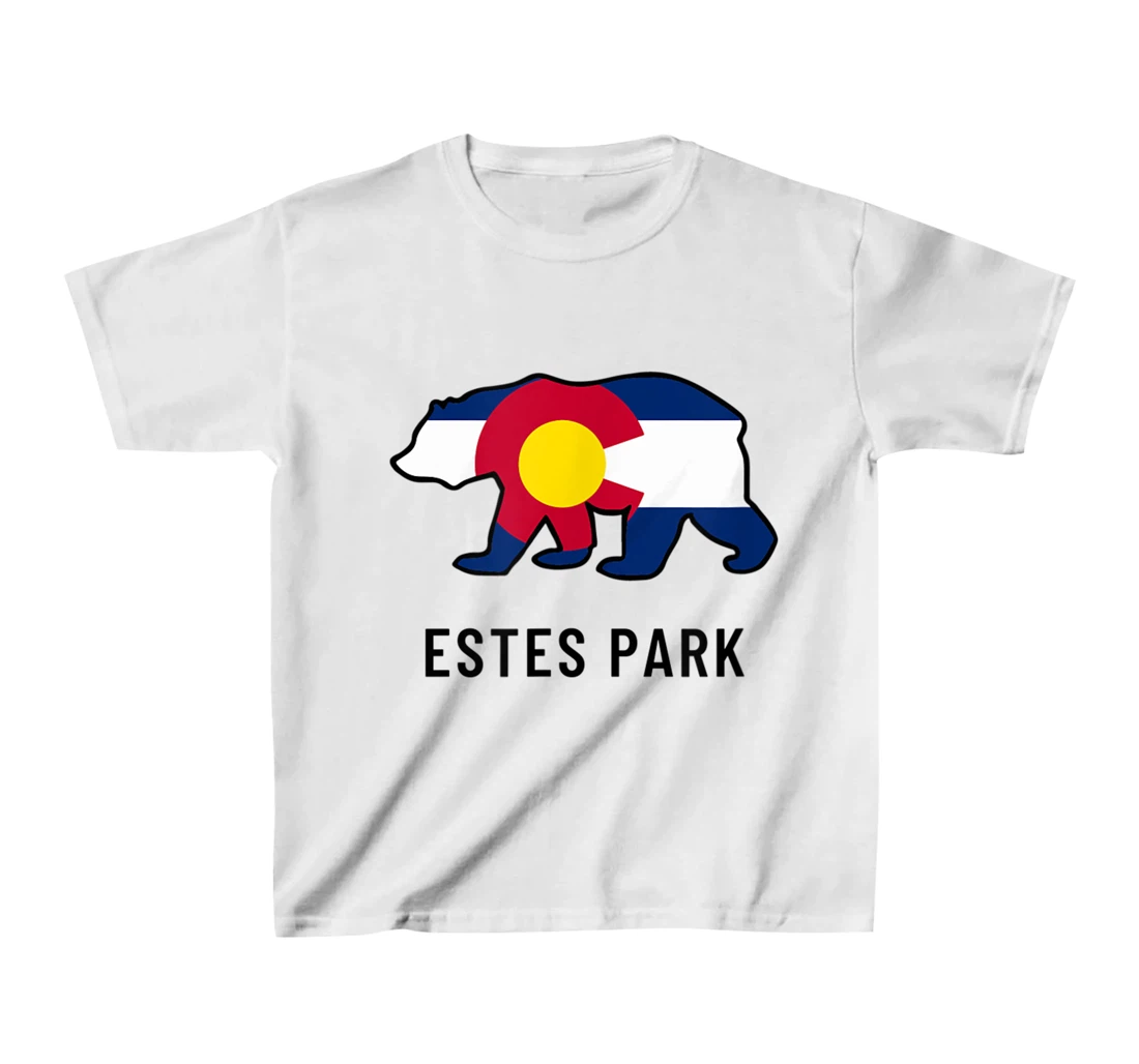 Estes Park Colorado Flag Bear Souvenir Tee Unisex T-Shirt, Kid T-Shirt and Women T-Shirt