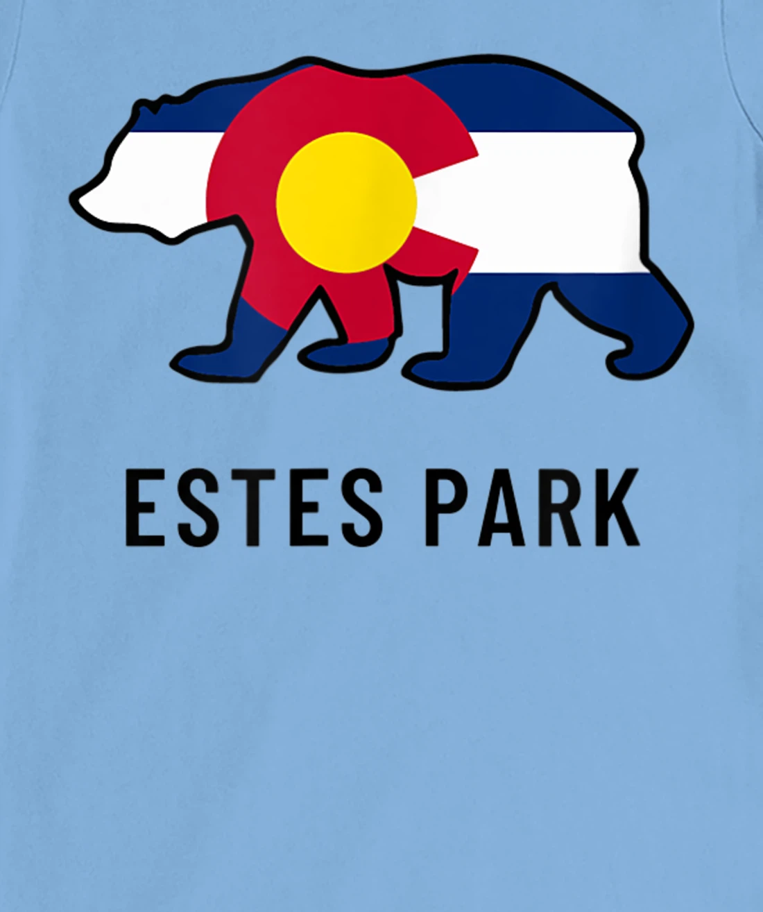 Estes Park Colorado Flag Bear Souvenir Tee Unisex T-Shirt, Kid T-Shirt and Women T-Shirt
