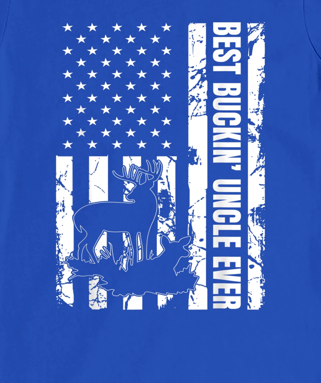 Best Buckin Uncle Ever American Flag Deer Hunter Hunting T-Shirt, Women T-Shirt
