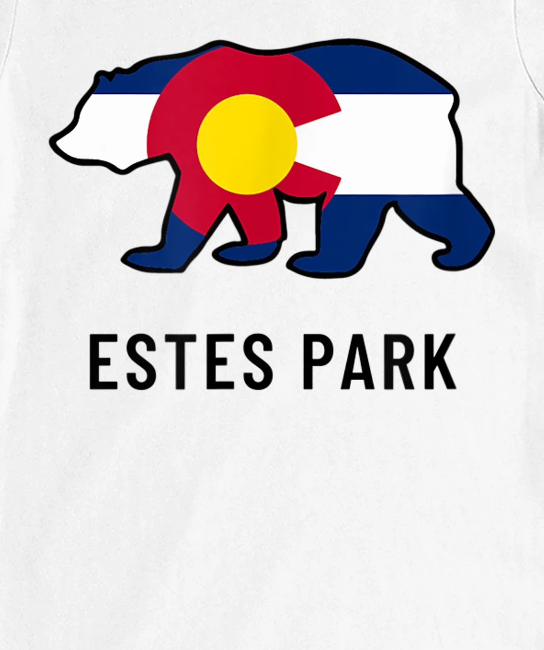 Estes Park Colorado Flag Bear Souvenir Tee Unisex T-Shirt, Kid T-Shirt and Women T-Shirt