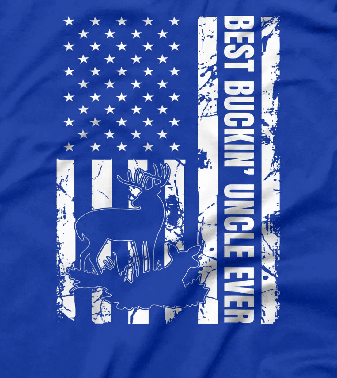 Best Buckin Uncle Ever American Flag Deer Hunter Hunting T-Shirt, Women T-Shirt