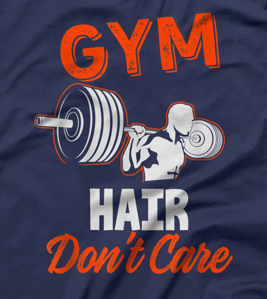 Gym Hair Don't Care Workout Gym Lift Motivational T-Shirt, Women T-Shirt