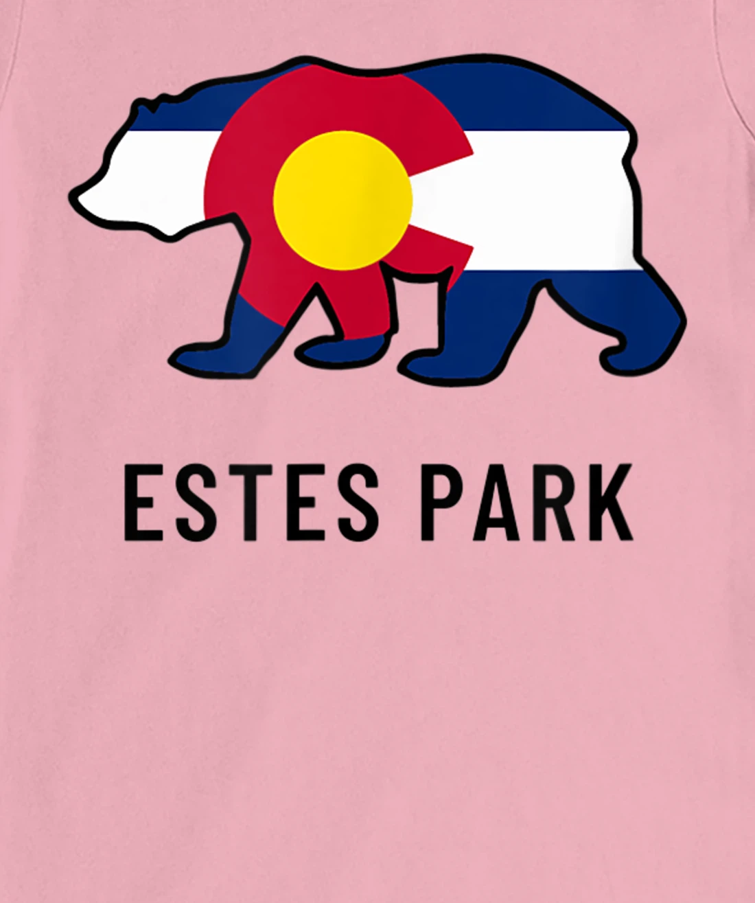 Estes Park Colorado Flag Bear Souvenir Tee Unisex T-Shirt, Kid T-Shirt and Women T-Shirt