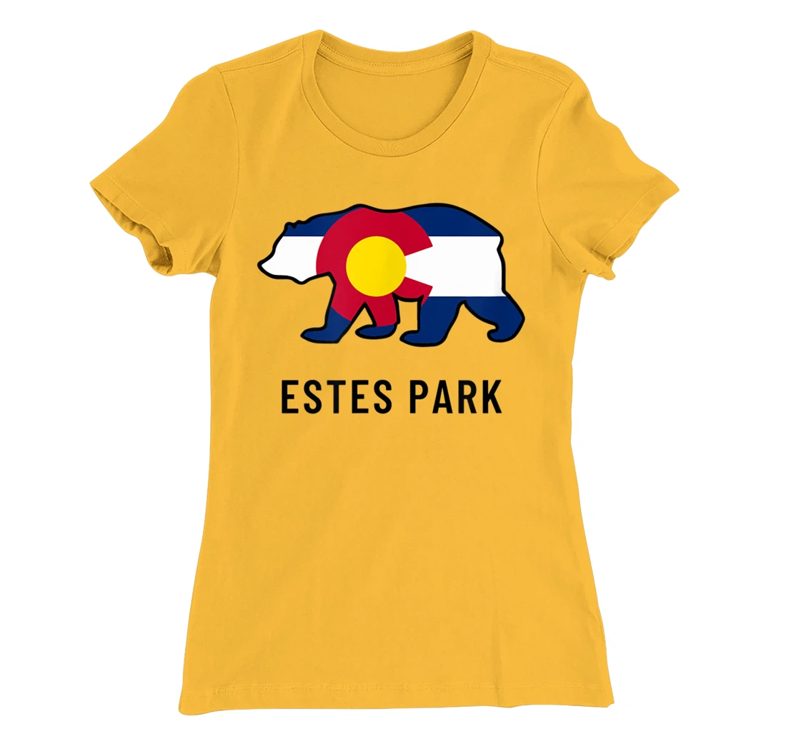 Estes Park Colorado Flag Bear Souvenir Tee Unisex T-Shirt, Kid T-Shirt and Women T-Shirt
