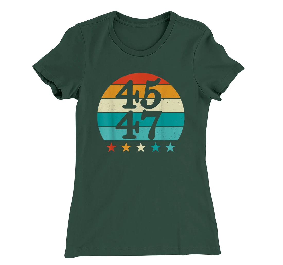 4547 Vintage American Flag 45 47 Retro 2024 T-Shirt, Women T-Shirt