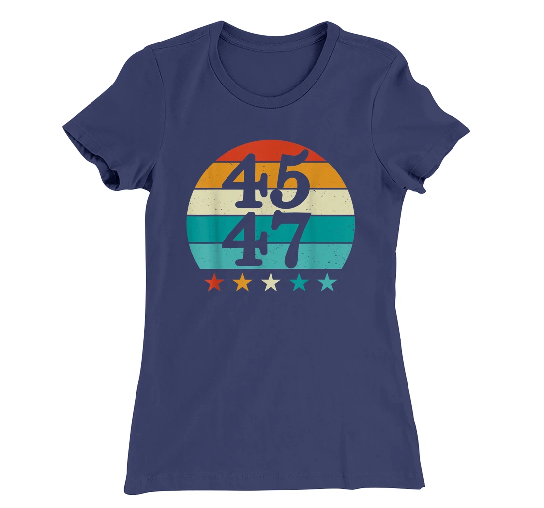 4547 Vintage American Flag 45 47 Retro 2024 T-Shirt, Women T-Shirt