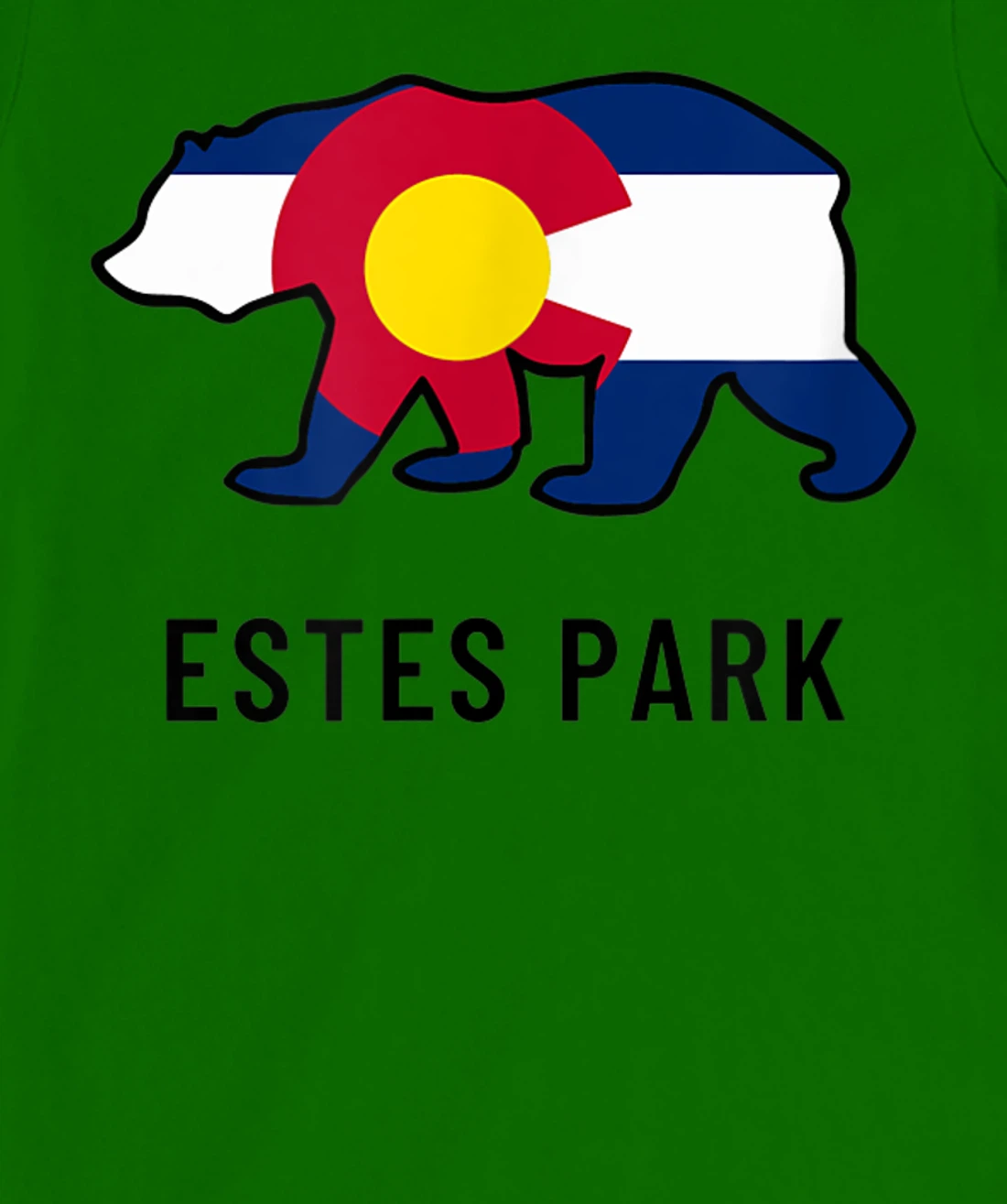 Estes Park Colorado Flag Bear Souvenir Tee Unisex T-Shirt, Kid T-Shirt and Women T-Shirt