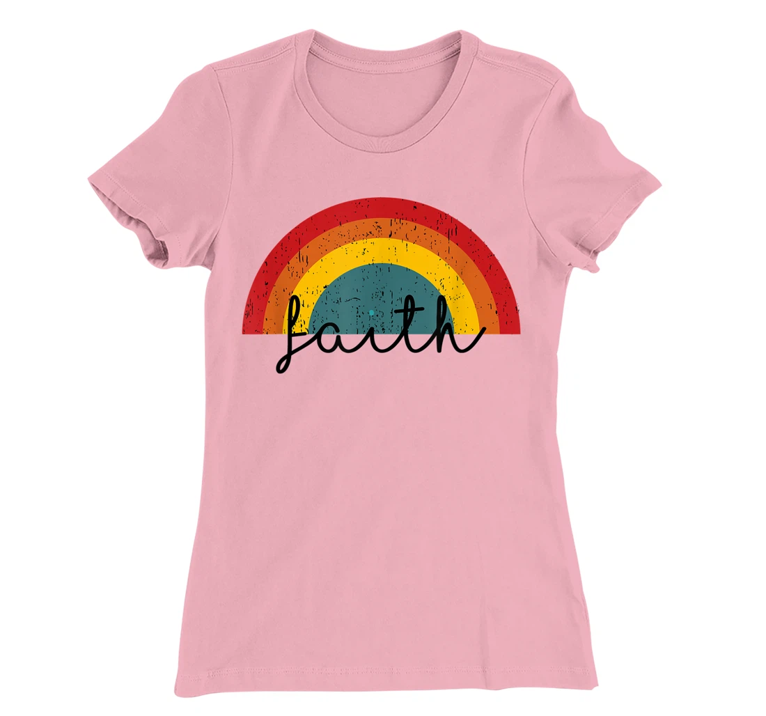 Womens Christian Faith Rainbow Rainbow Faith Freedom Faith Based T-Shirt, Women T-Shirt