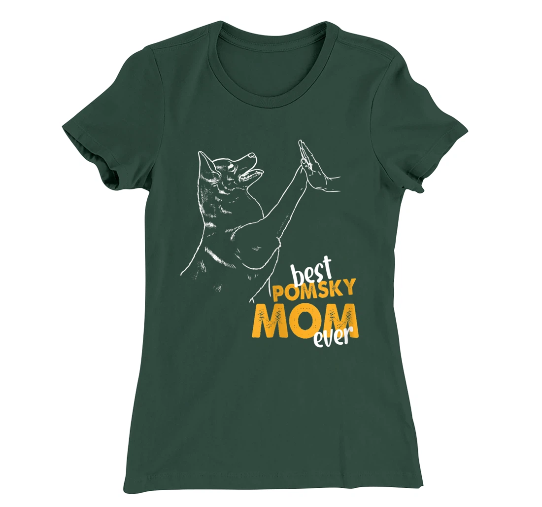 Best Pomsky Mom Ever Dog Pomsky Mom Pomsky T-Shirt, Women T-Shirt