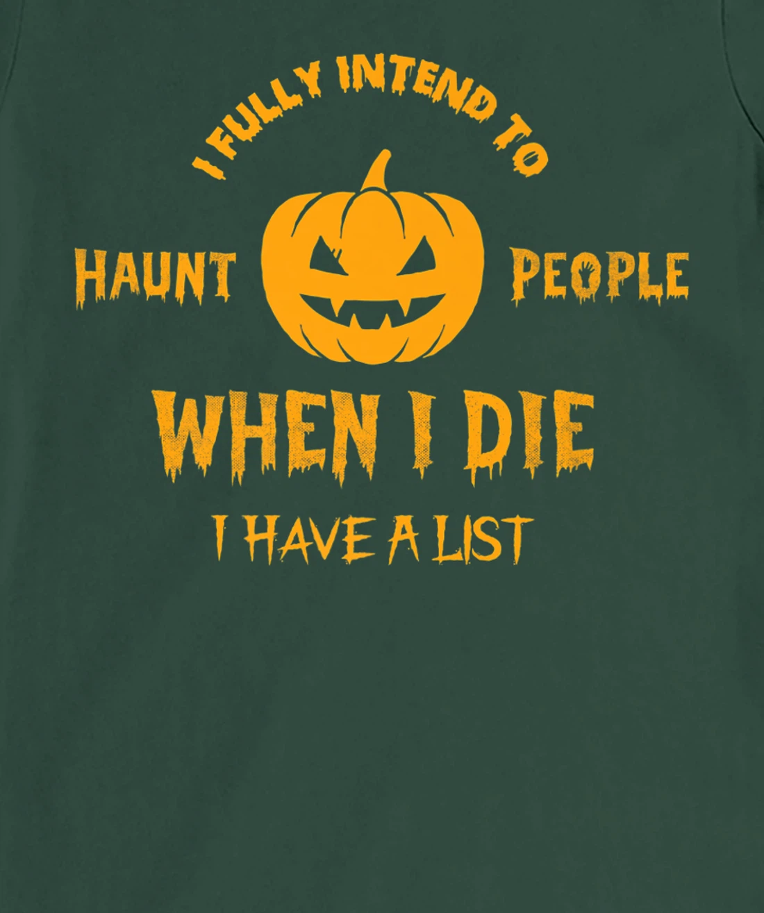 I Fully Intend to Haunt People When I Die I Have a List T-Shirt, Women T-Shirt