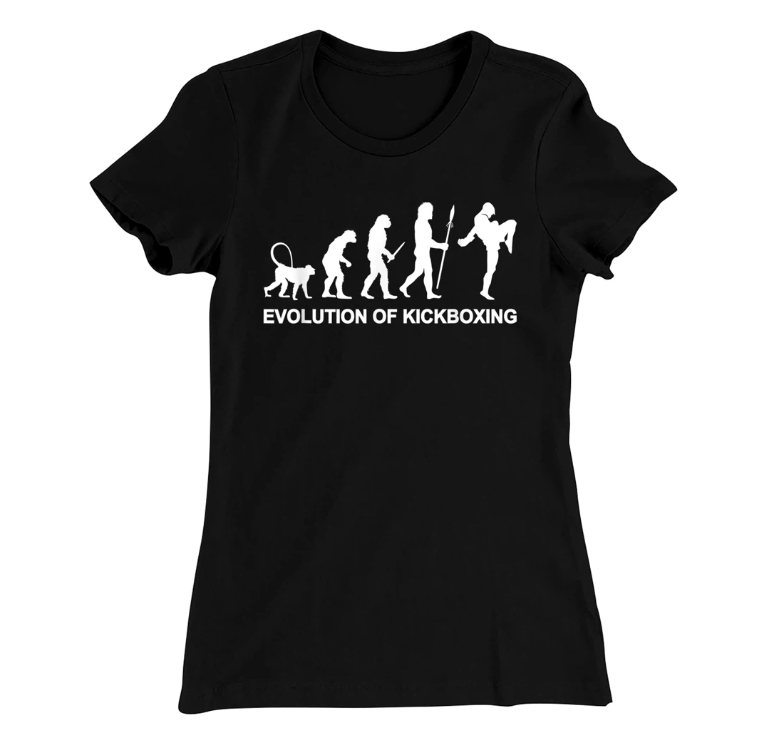 Evolution of Kickboxing Combat Sports Martial Arts Kickboxer T-Shirt, Women T-Shirt