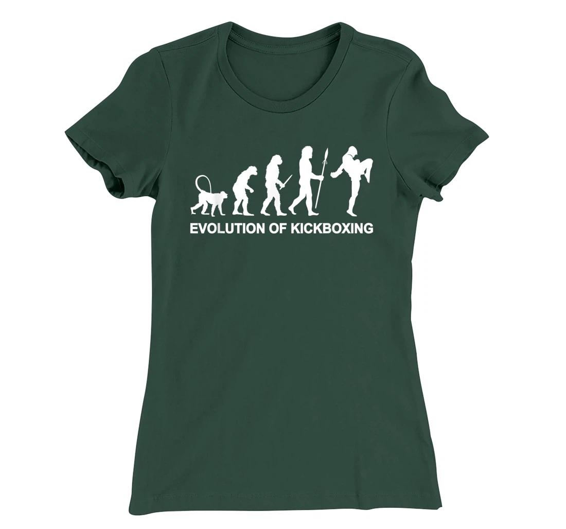 Evolution of Kickboxing Combat Sports Martial Arts Kickboxer T-Shirt, Women T-Shirt