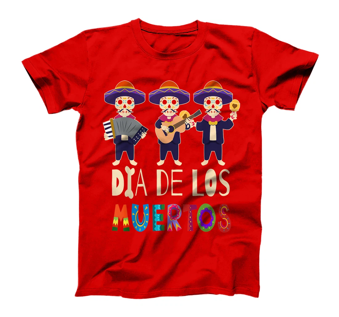 Guitar Sugar Skull Day Of Death Dia De Los Muertos 2021 T-Shirt, Kid T-Shirt and Women T-Shirt