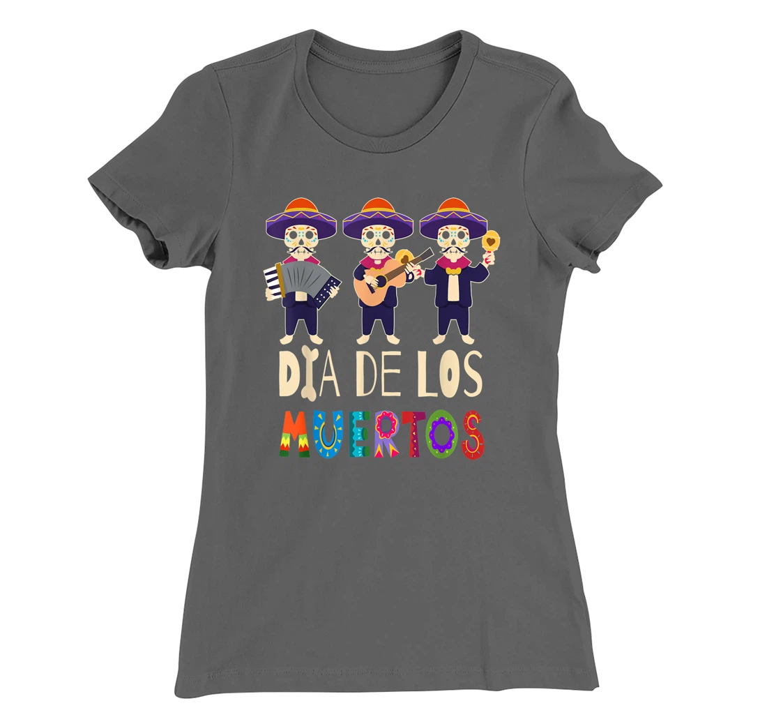 Guitar Sugar Skull Day Of Death Dia De Los Muertos 2021 T-Shirt, Kid T-Shirt and Women T-Shirt