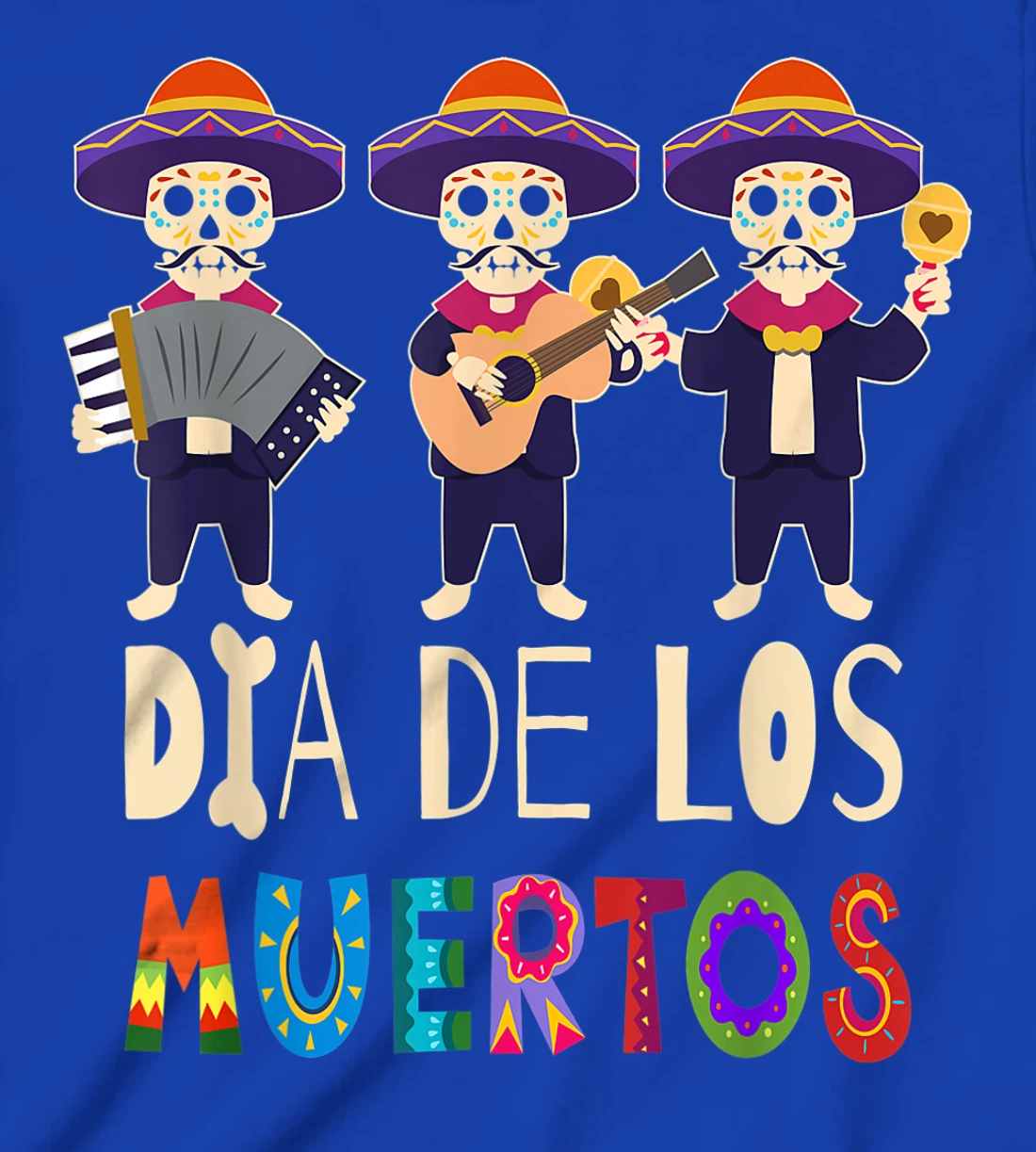 Guitar Sugar Skull Day Of Death Dia De Los Muertos 2021 T-Shirt, Kid T-Shirt and Women T-Shirt