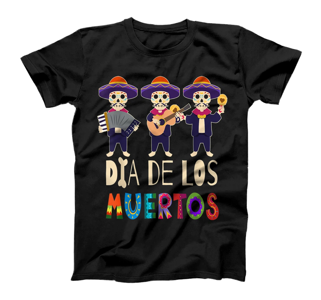Guitar Sugar Skull Day Of Death Dia De Los Muertos 2021 T-Shirt, Kid T-Shirt and Women T-Shirt