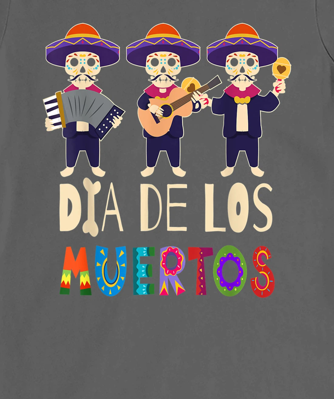 Guitar Sugar Skull Day Of Death Dia De Los Muertos 2021 T-Shirt, Kid T-Shirt and Women T-Shirt