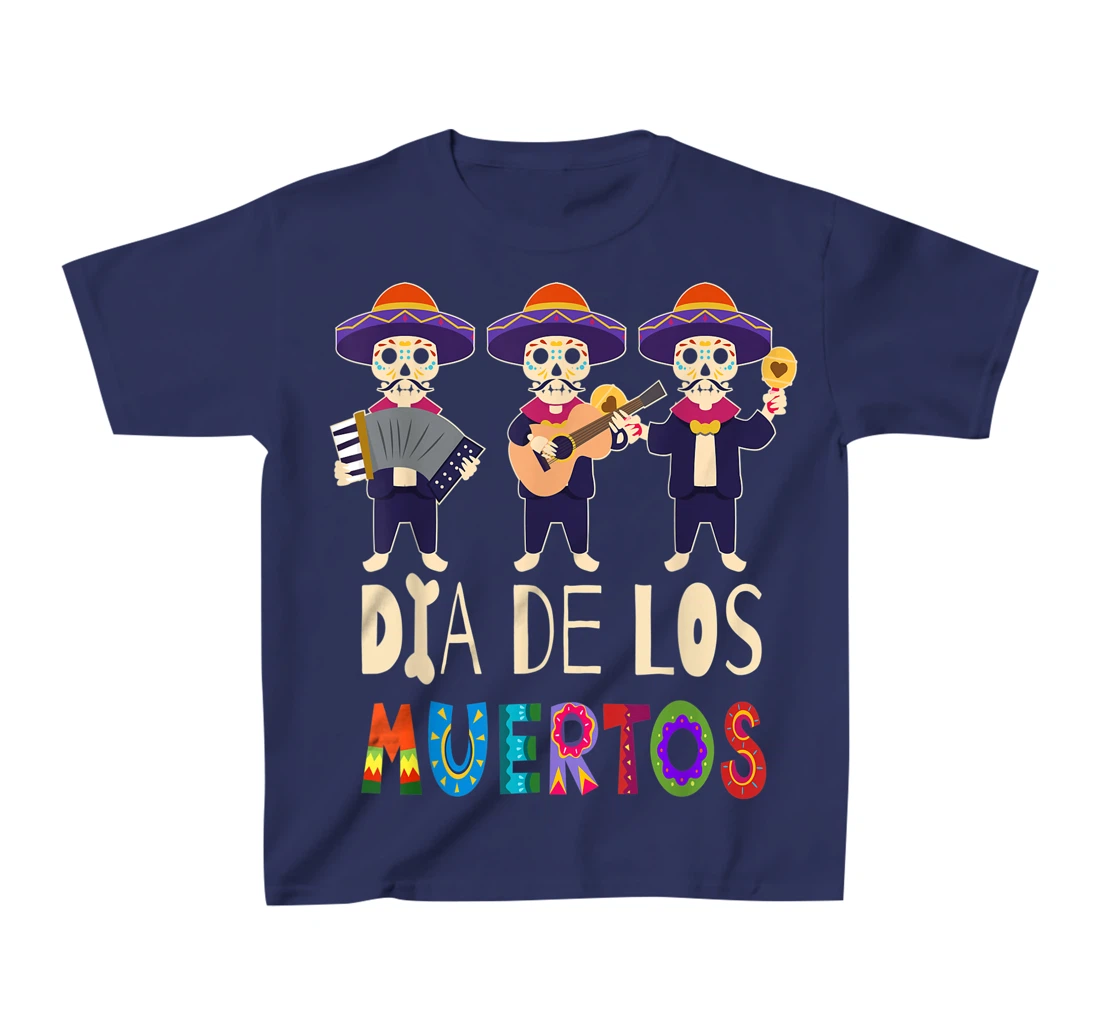 Guitar Sugar Skull Day Of Death Dia De Los Muertos 2021 T-Shirt, Kid T-Shirt and Women T-Shirt