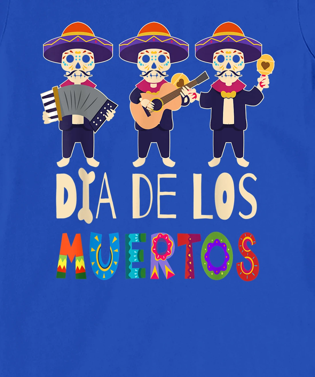 Guitar Sugar Skull Day Of Death Dia De Los Muertos 2021 T-Shirt, Kid T-Shirt and Women T-Shirt
